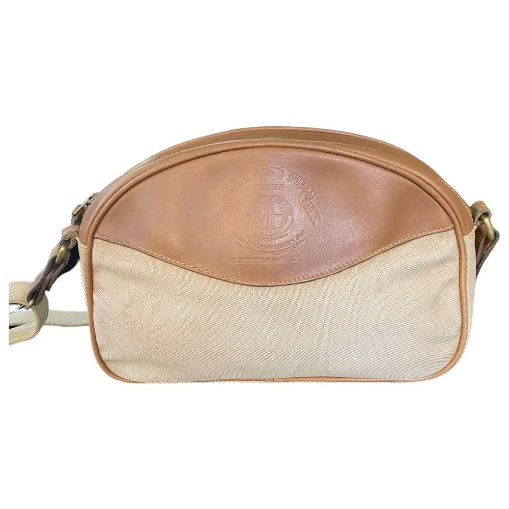 Vintage Ghurka Marley Hodgson Purser No. 76 Tan Canvas and Leather Crossbody - Picture 1 of 8